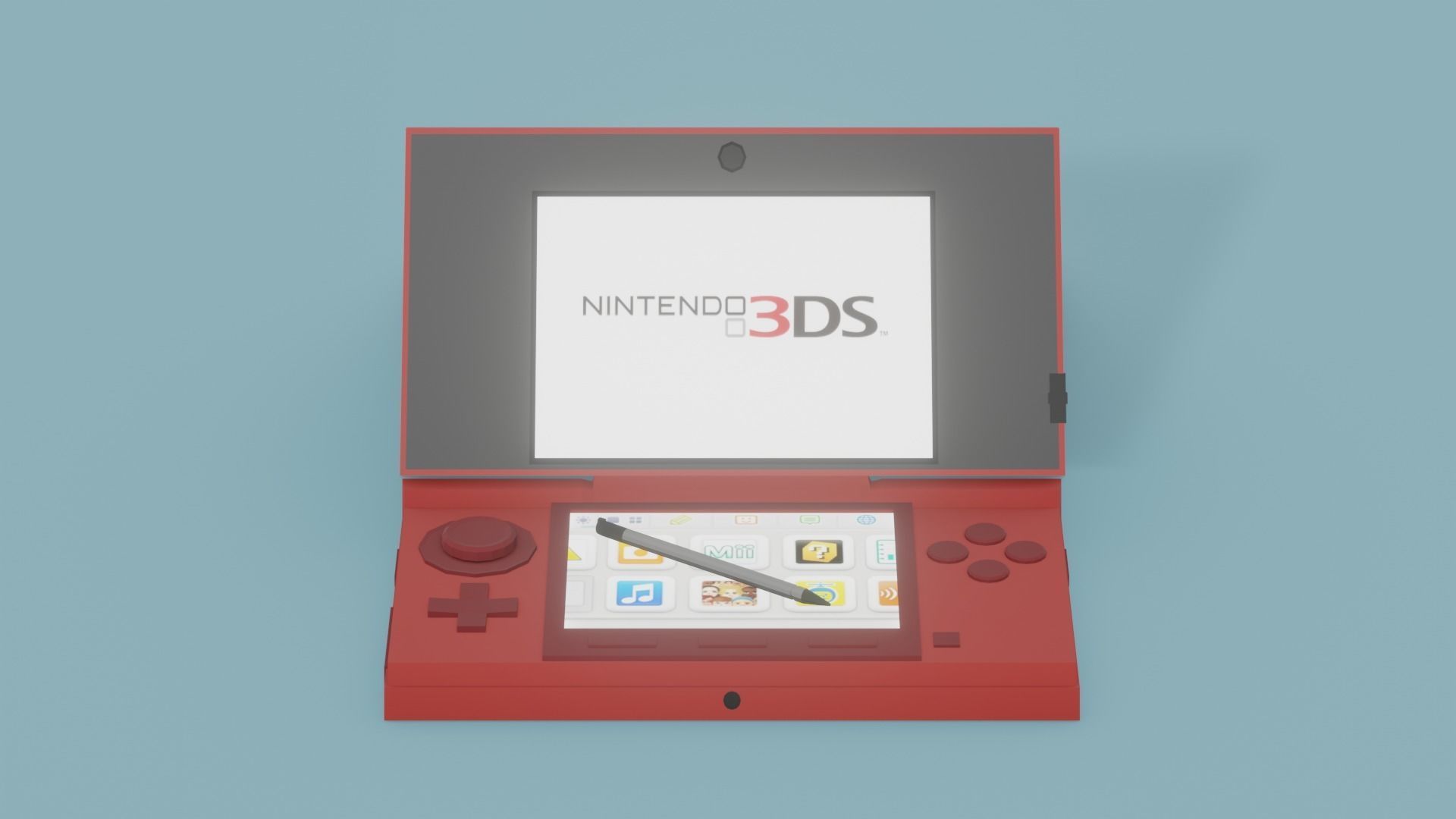 Low Poly Nintendo 3DS Pack Low-poly 3D model_4