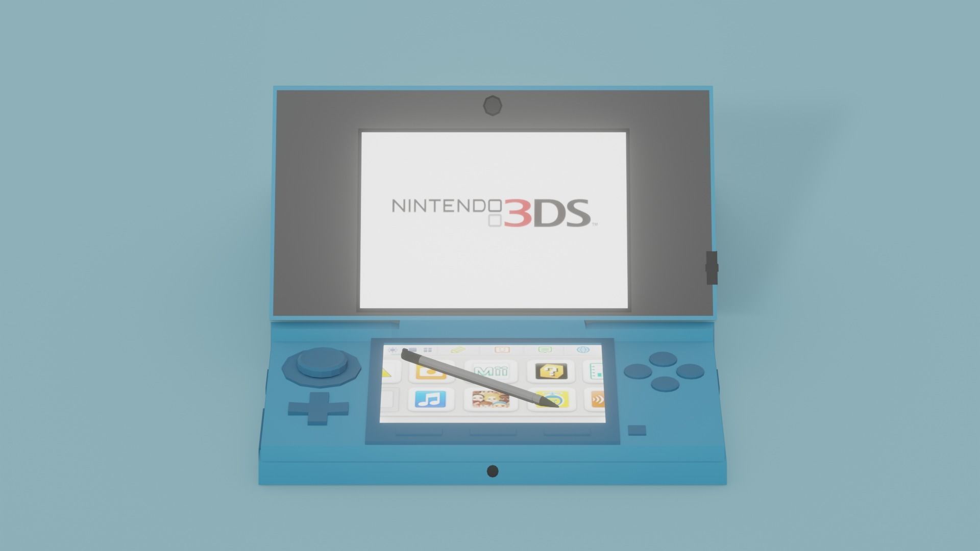 Low Poly Nintendo 3DS Pack Low-poly 3D model_2