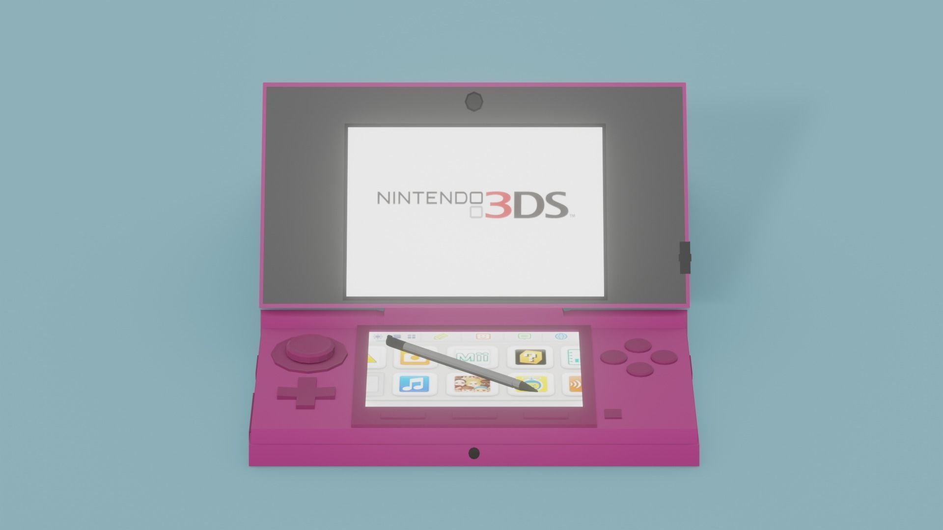 Low Poly Nintendo 3DS Pack Low-poly 3D model_5