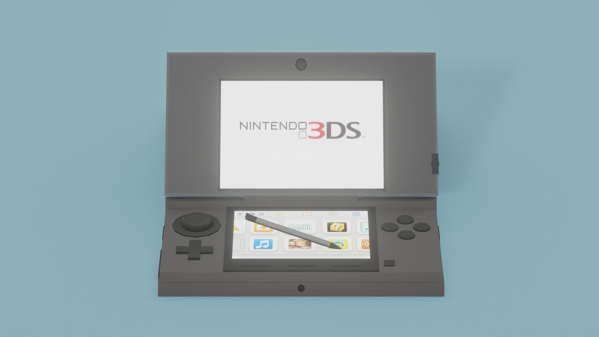 Low Poly Nintendo 3DS Pack Low-poly 3D model_3