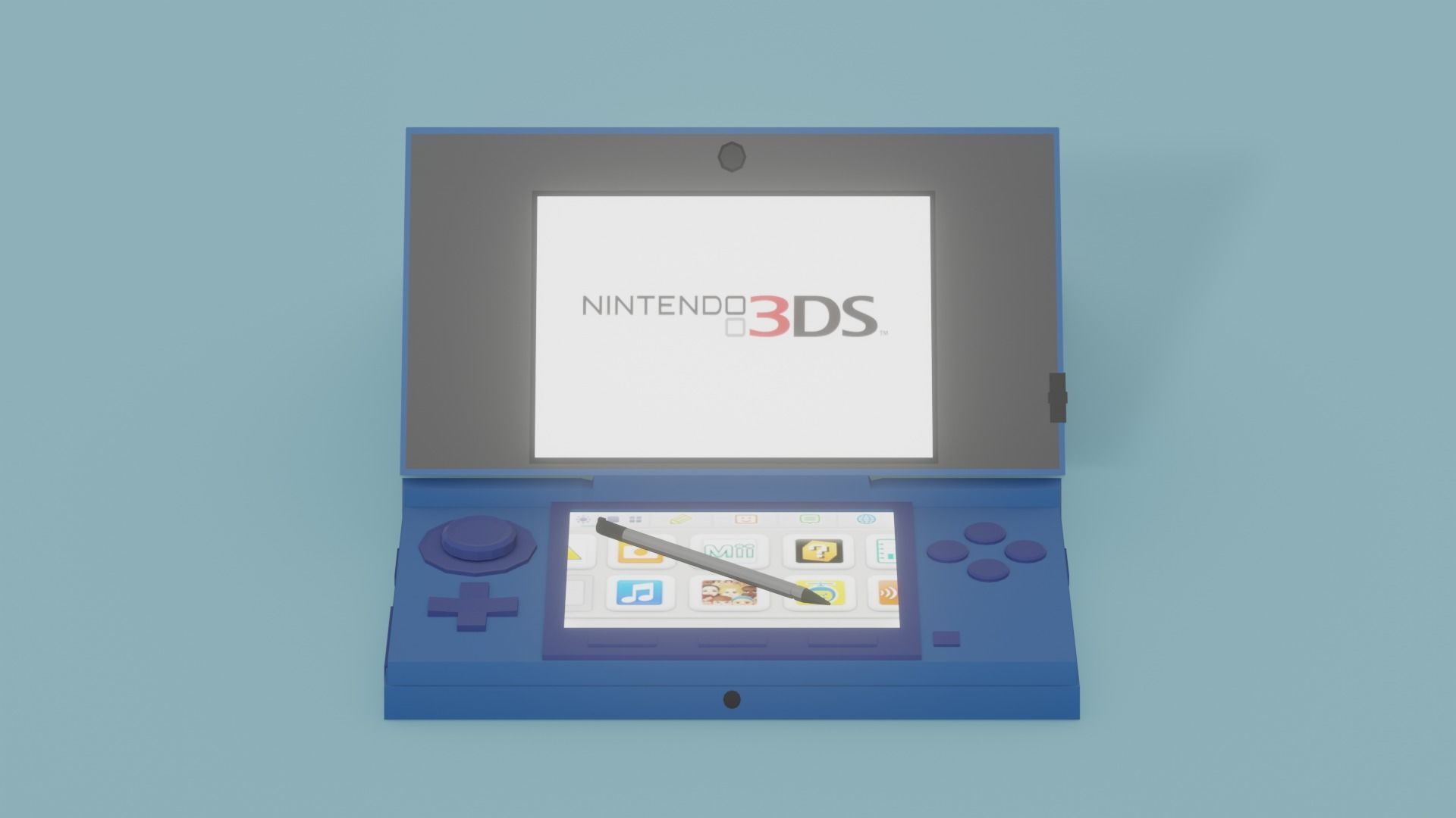 Low Poly Nintendo 3DS Pack Low-poly 3D model_8