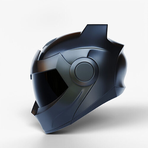 Batman Themed Motorcycle Helmet Low-poly 3D model
