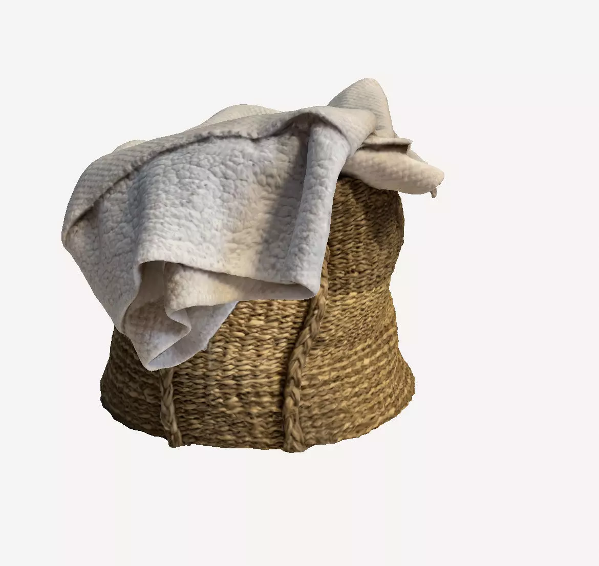 Basket with Blankets 3D print model_0