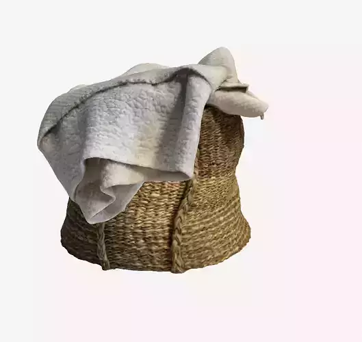Basket with Blankets 3D print model