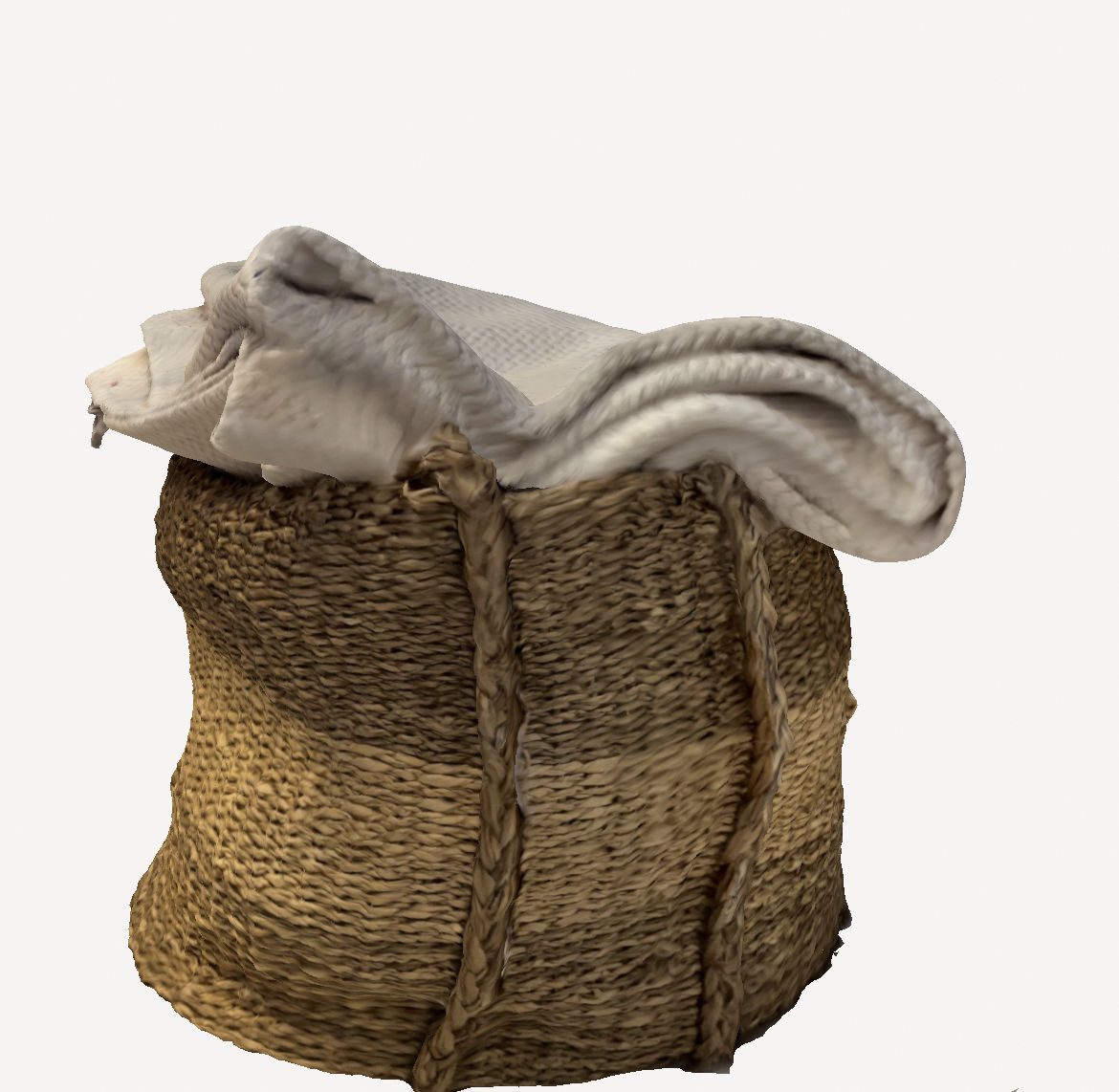 Basket with Blankets 3D print model_2