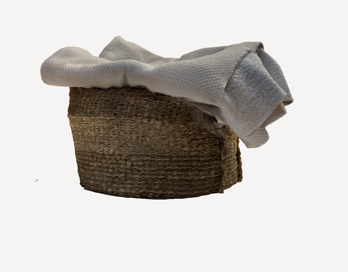 Basket with Blankets 3D print model_3