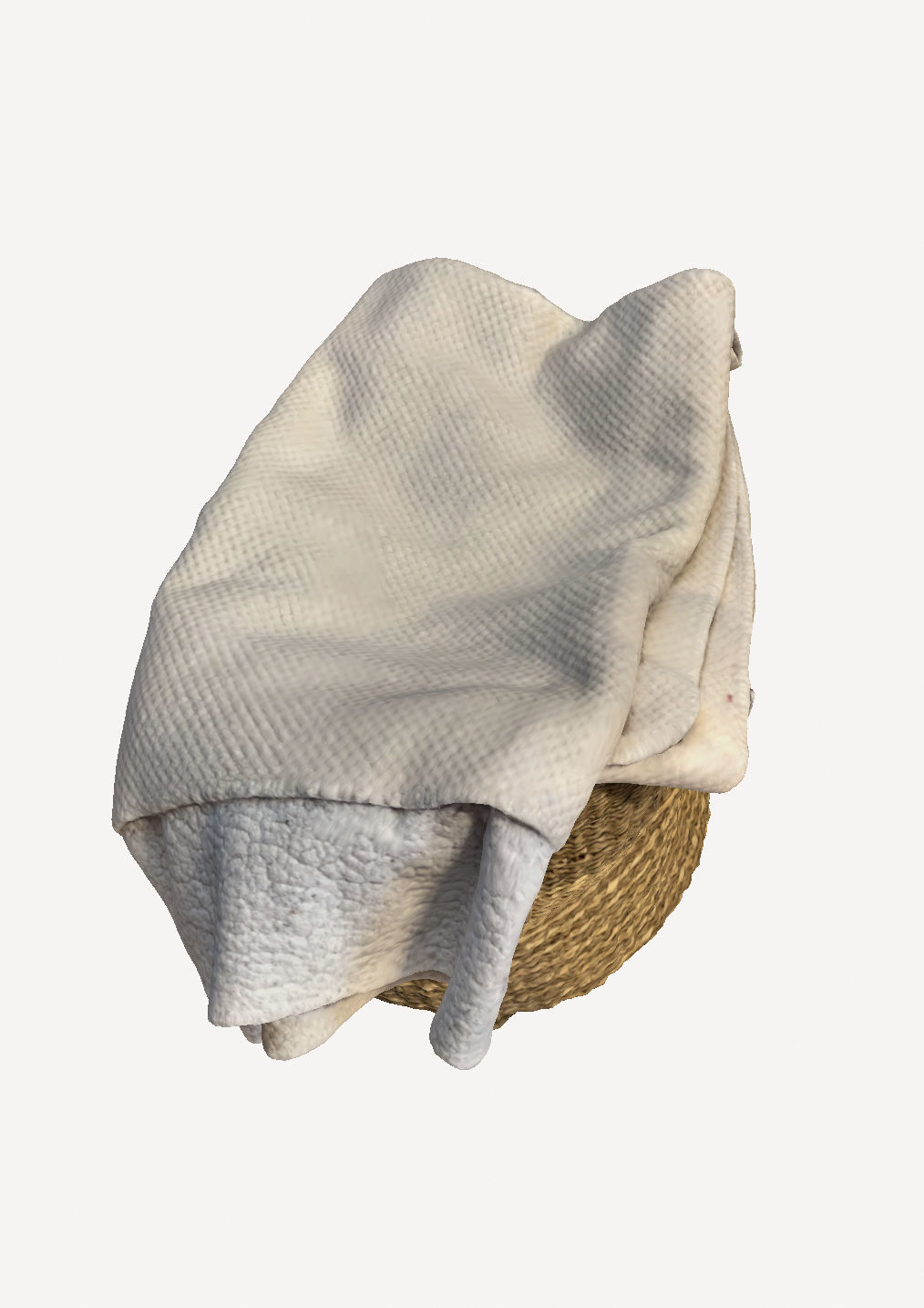 Basket with Blankets 3D print model_4