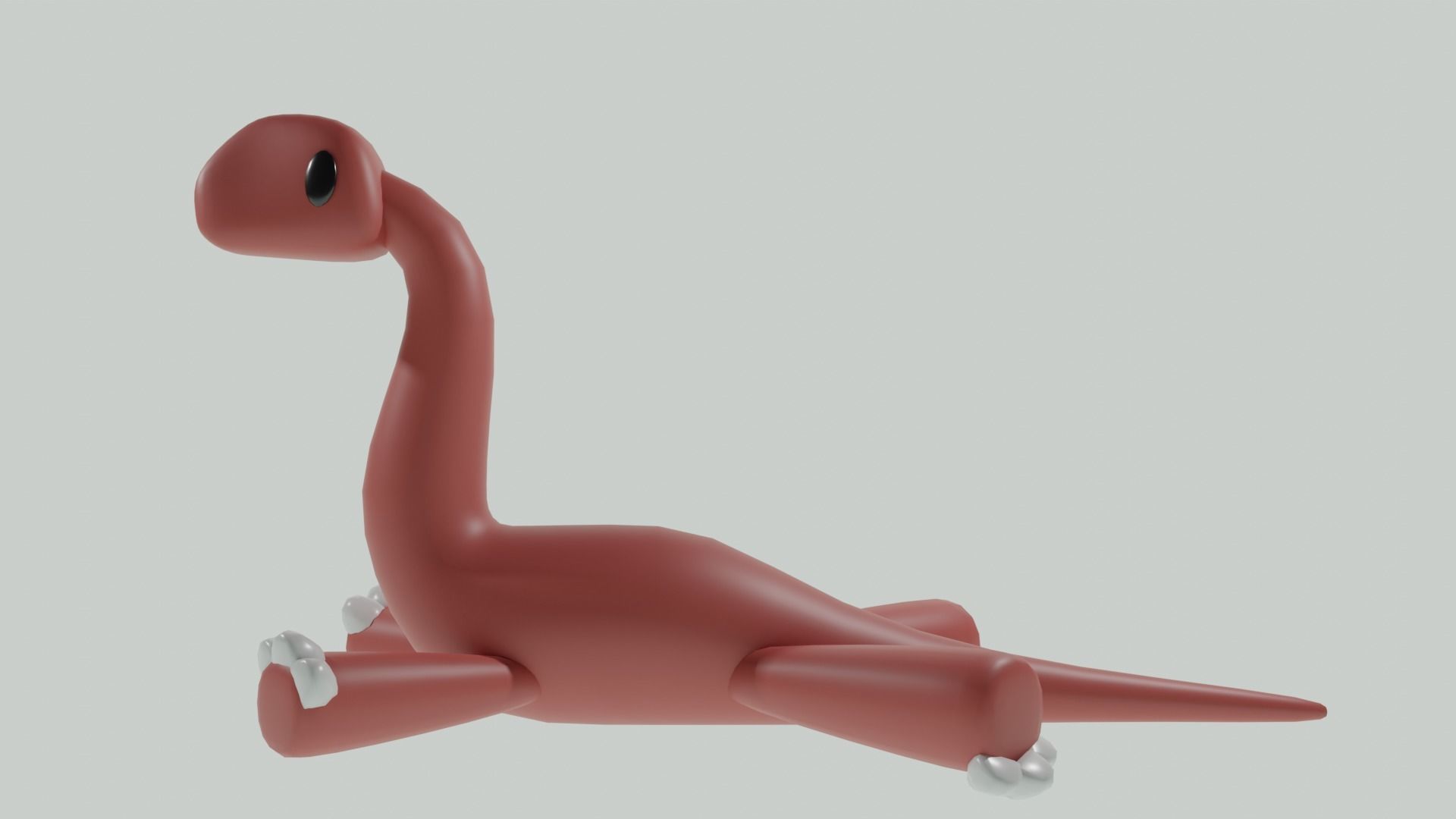 Brontosauru cute 3D model 3D model_4