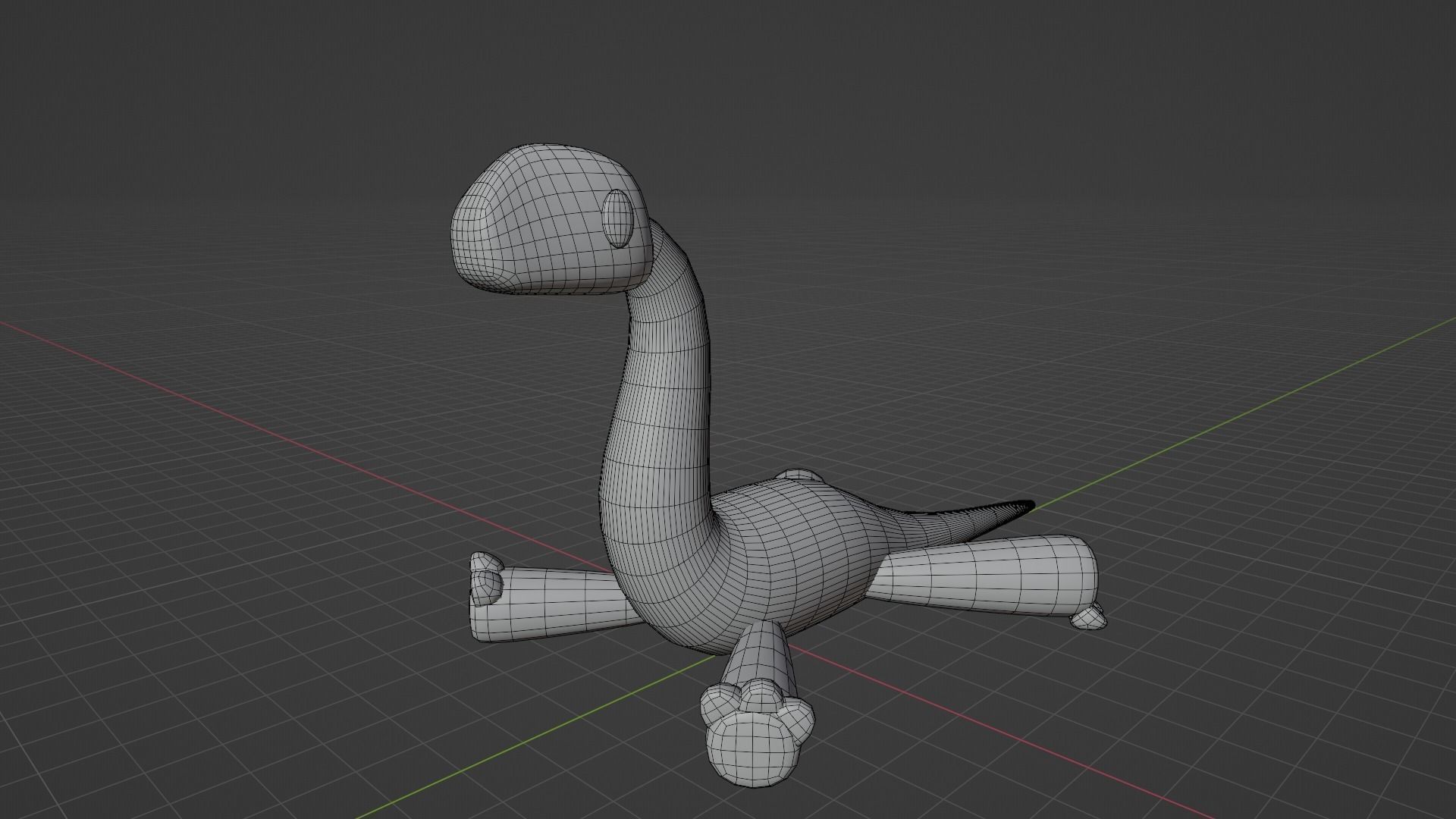 Brontosauru cute 3D model 3D model_1