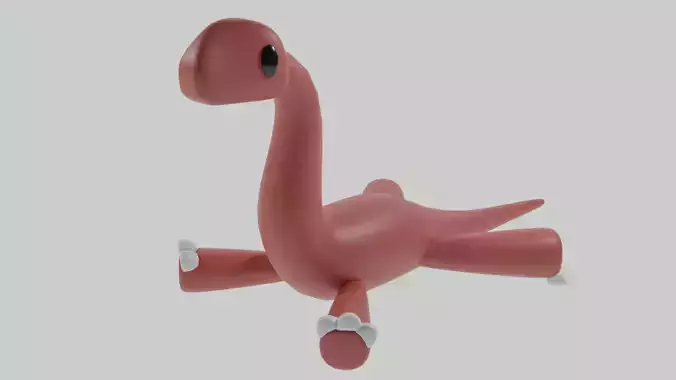 Brontosauru cute 3D model 3D model