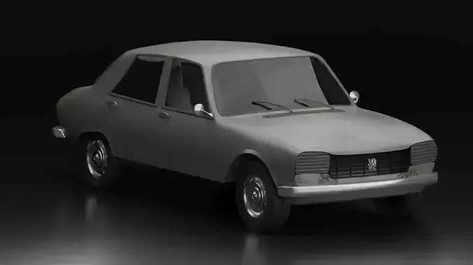 Peugeot 202 Low-poly 3D model