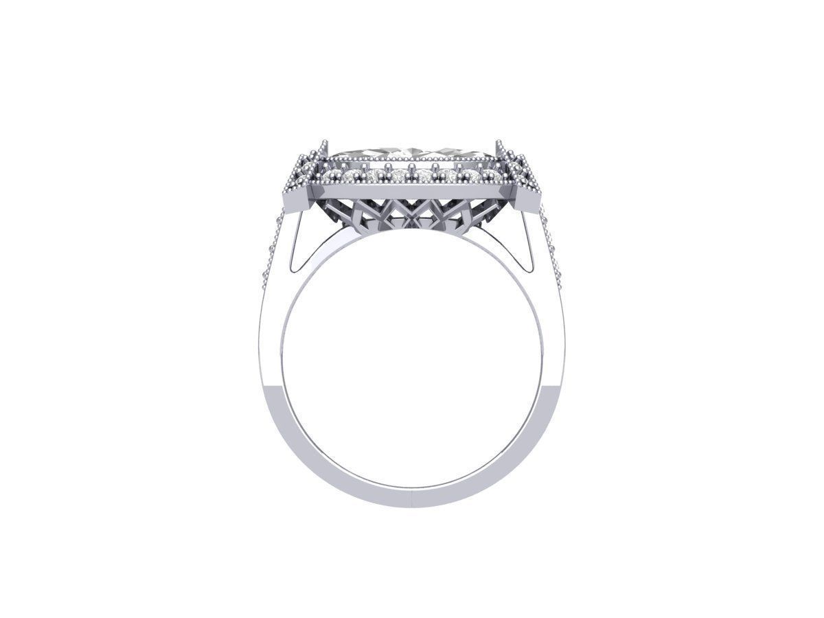Marquise Art Deco Ring 3D print model_8