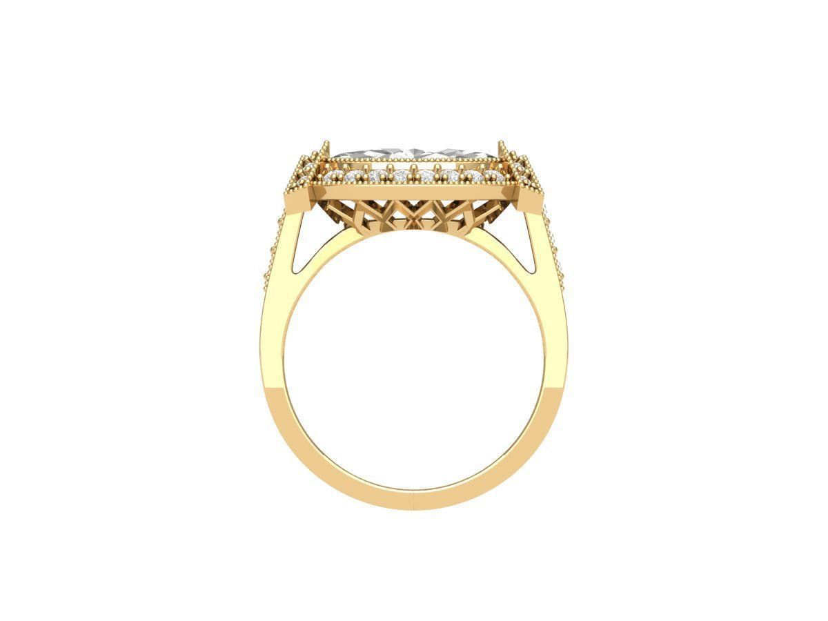 Marquise Art Deco Ring 3D print model_6