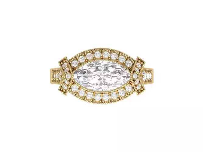 Marquise Art Deco Ring