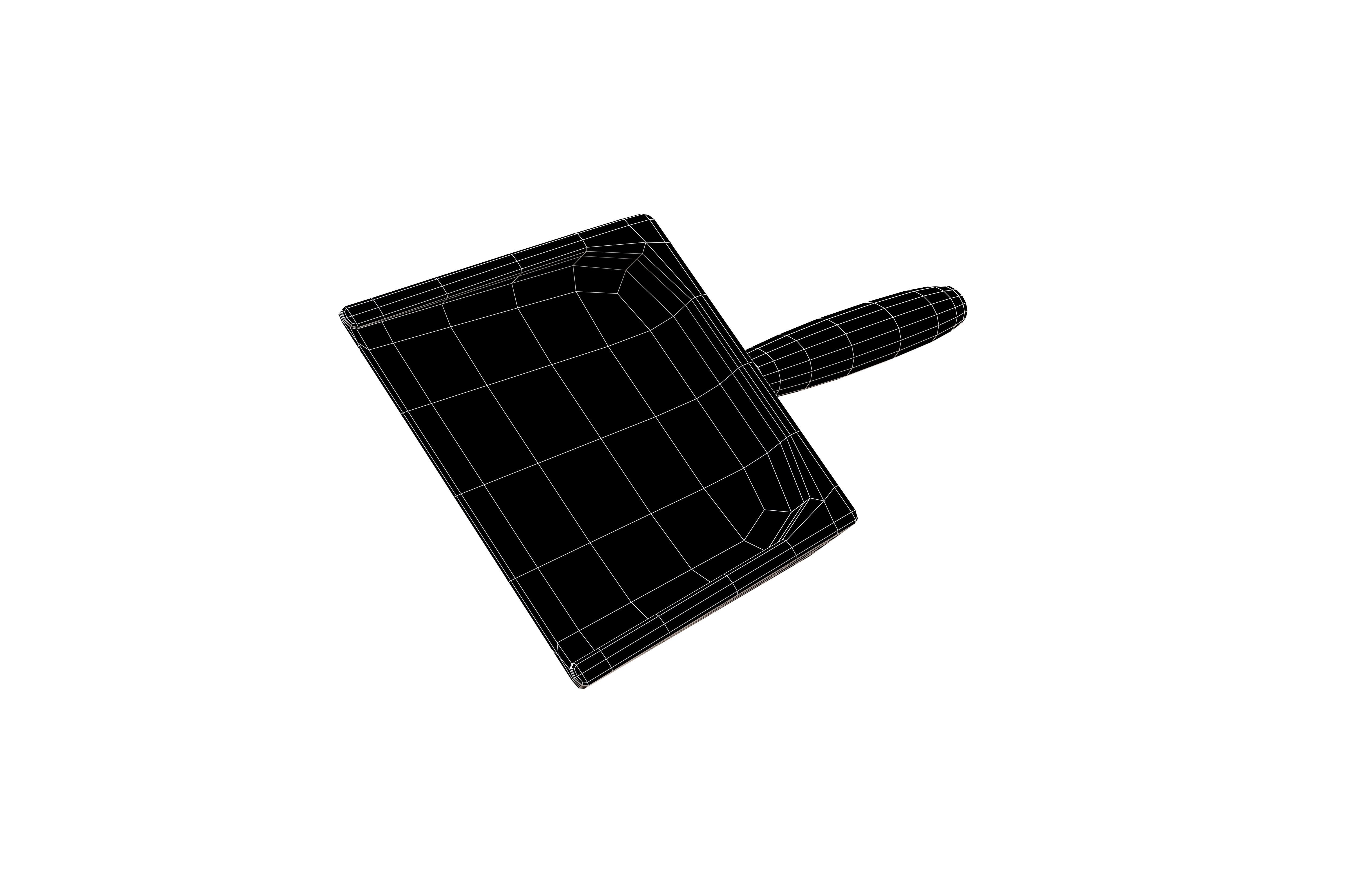 Small Spade v1 005 Low-poly 3D model_7