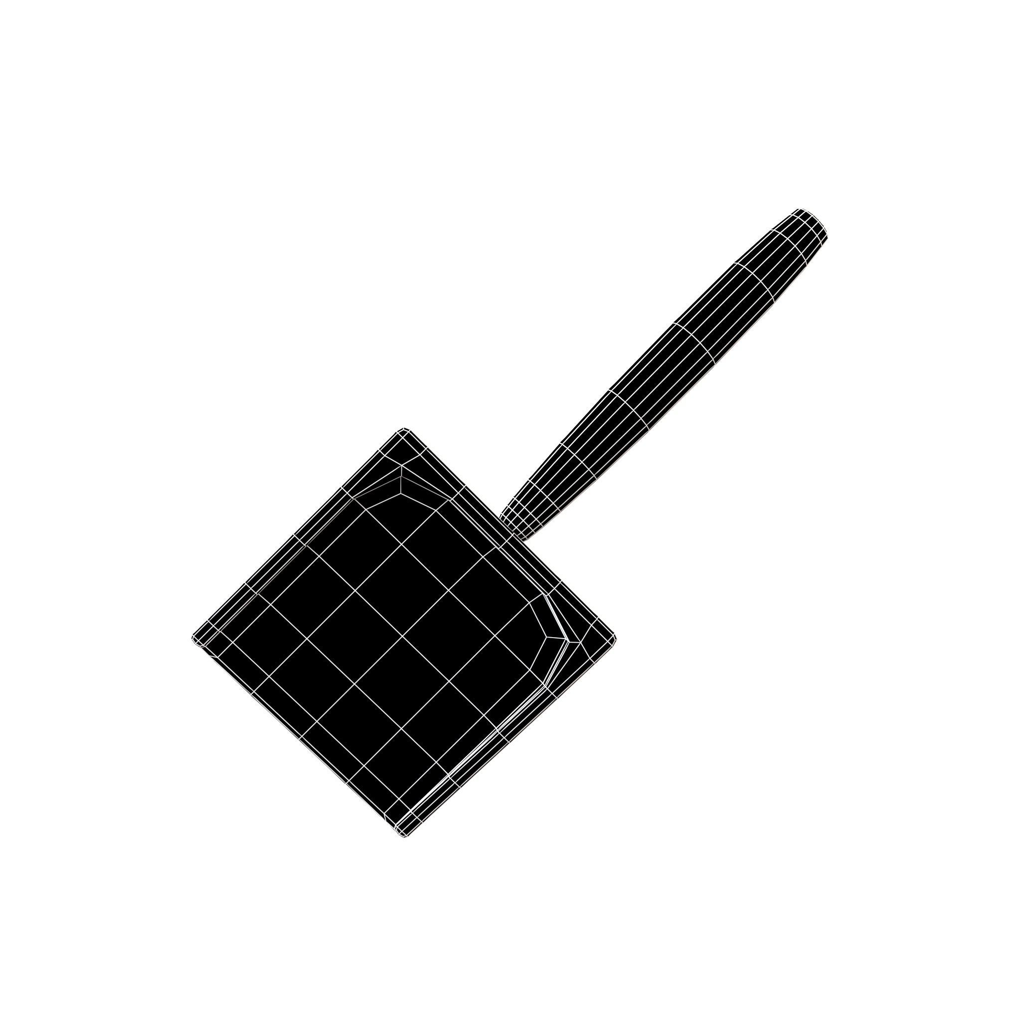 Small Spade v1 005 Low-poly 3D model_4