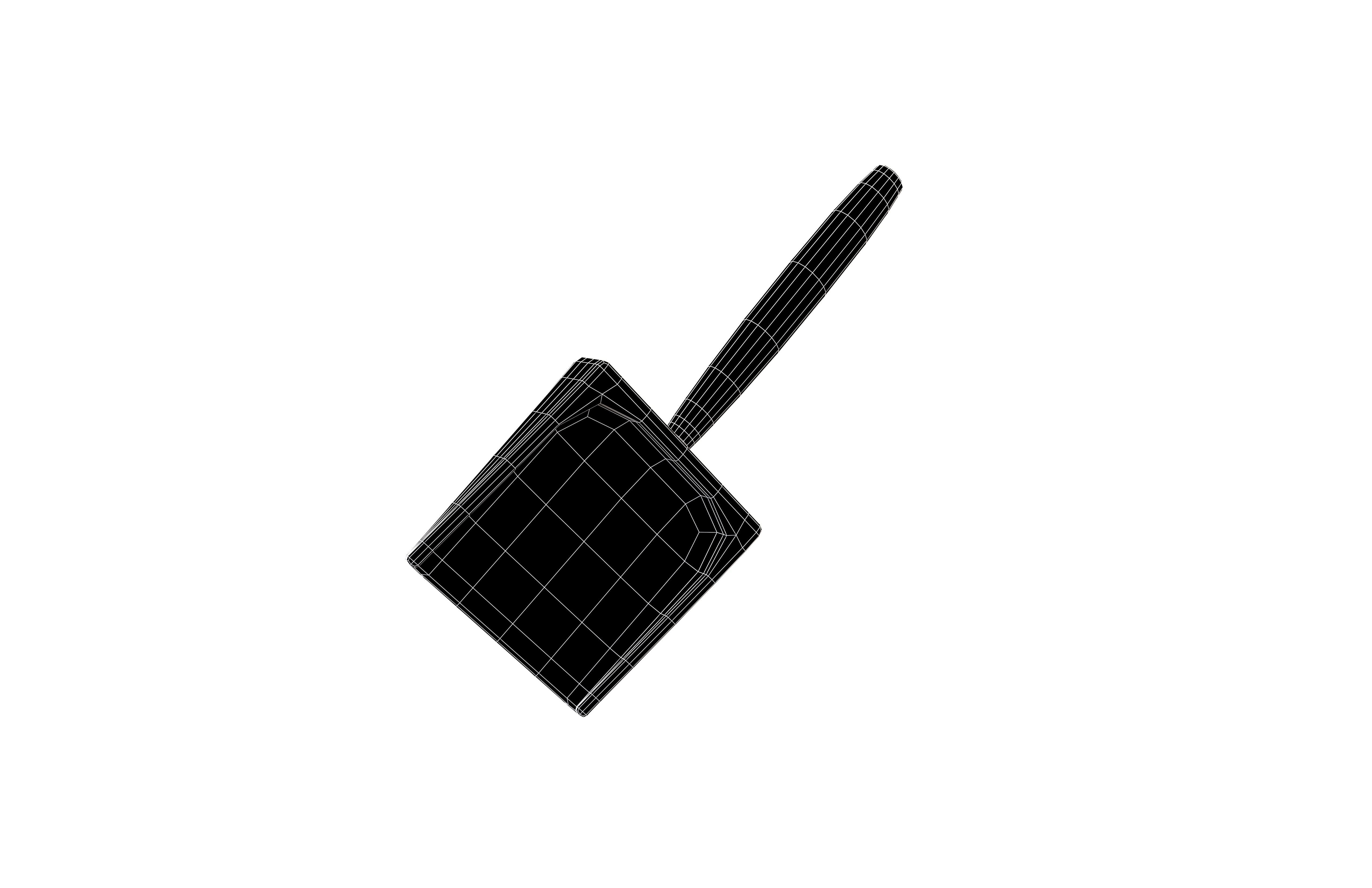 Small Spade v1 007 Low-poly 3D model_5
