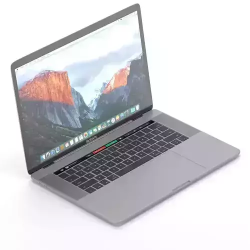 Notebook Macbook Pro 15inch 2018 Space Gray and Silver 3D model