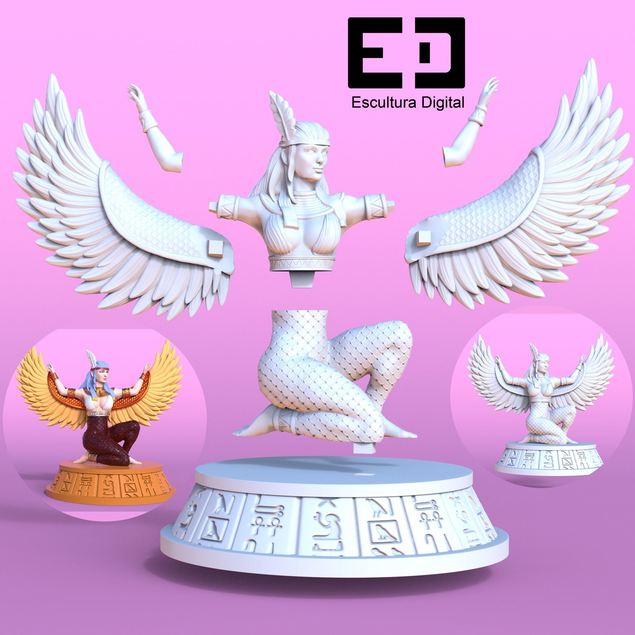 Goddess Maat - Maat diosa egipcia 3D print model_1