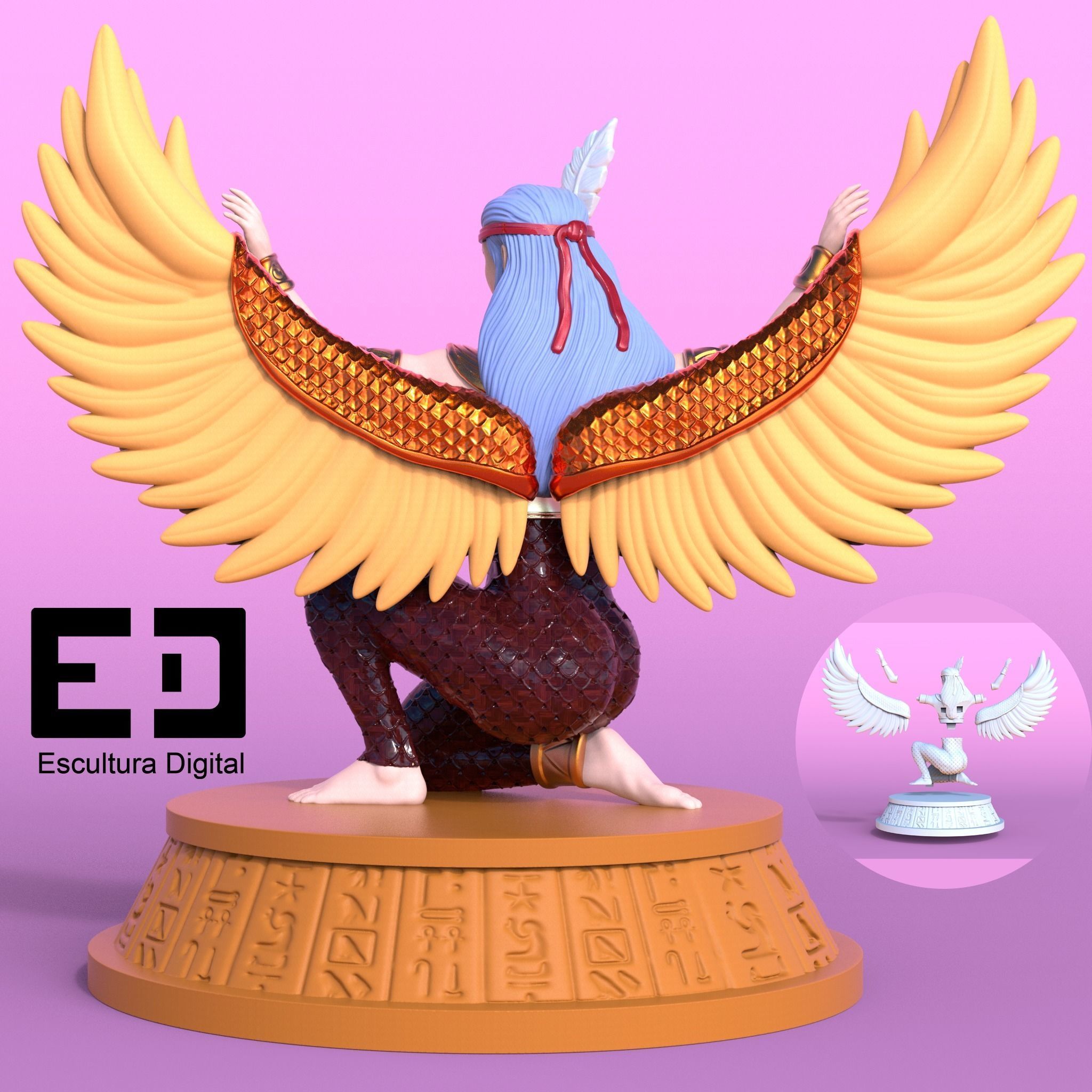 Goddess Maat - Maat diosa egipcia 3D print model_6