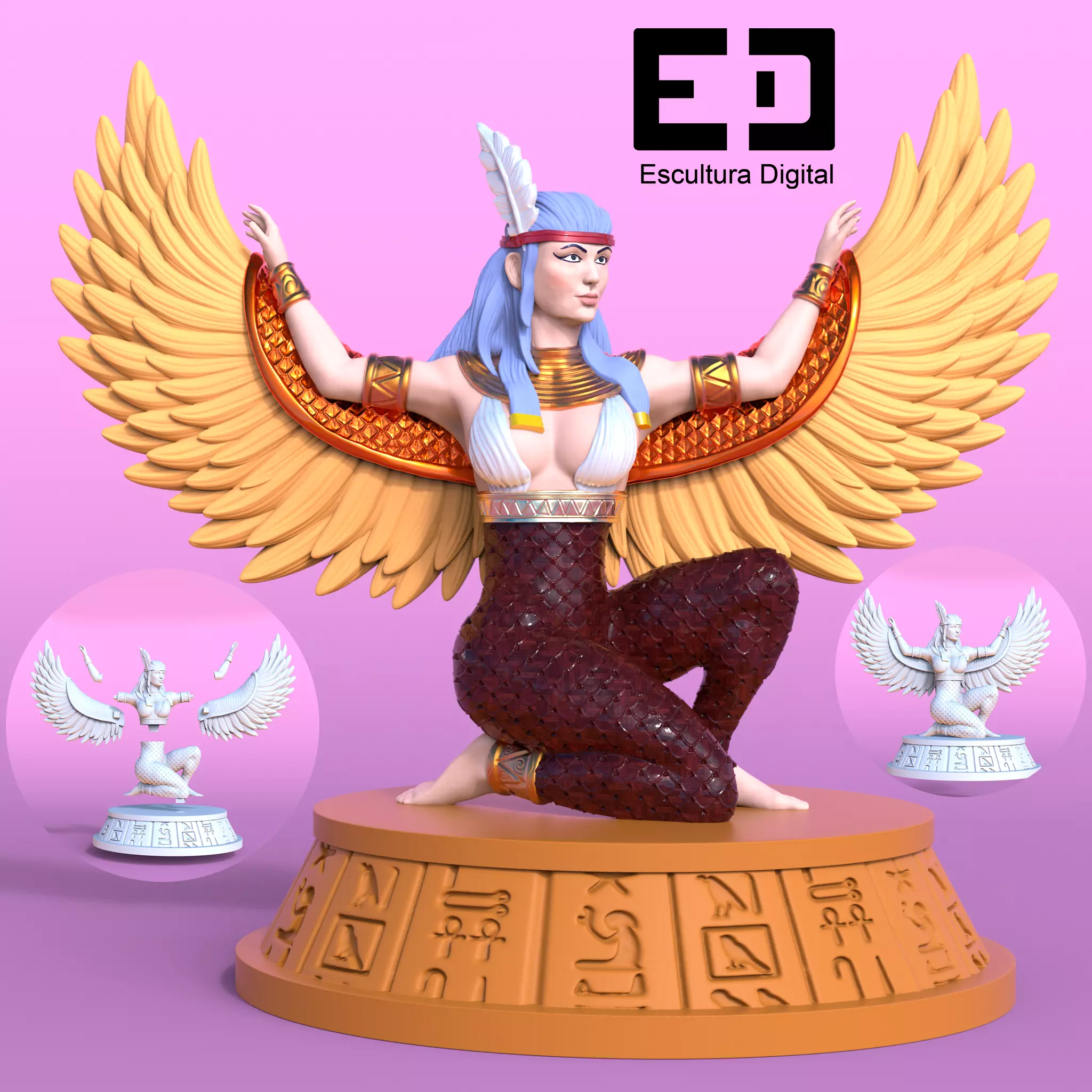 Goddess Maat - Maat diosa egipcia 3D print model_0
