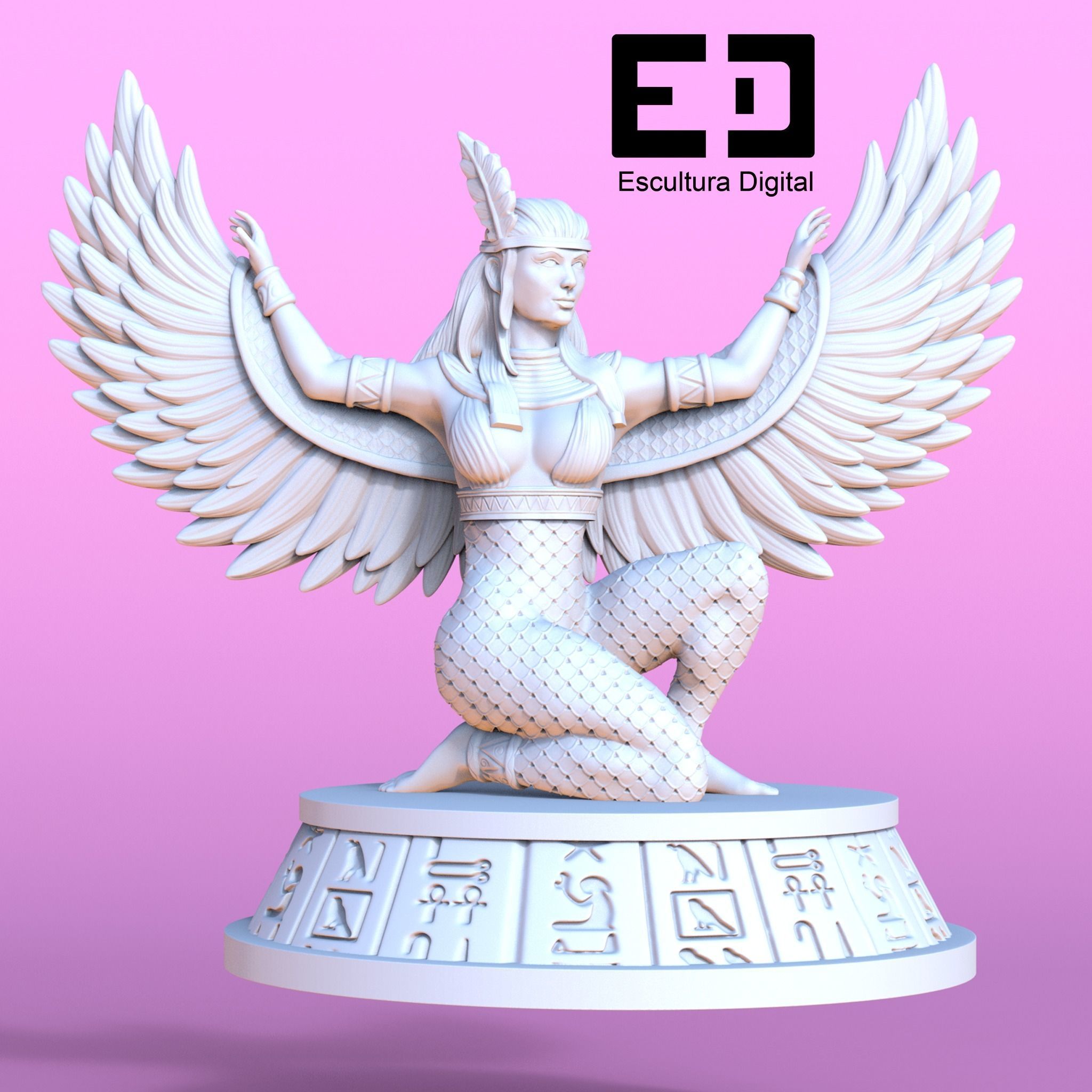 Goddess Maat - Maat diosa egipcia 3D print model_10
