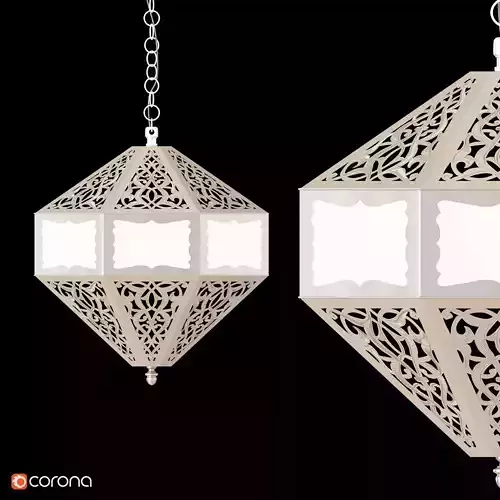 Silver ceiling pendant GEM ML205