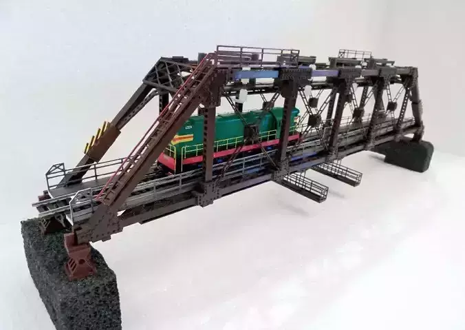 Railway bridge scale H0 3D print model