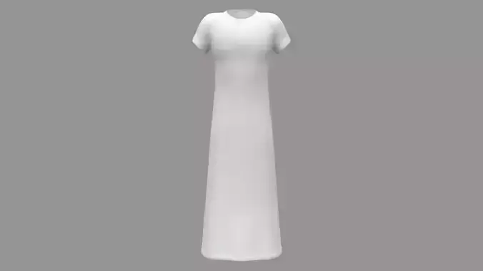 Mens Short Sleeves Long Skirt Dress