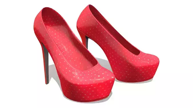 Red Stiletto High Heel Pumps