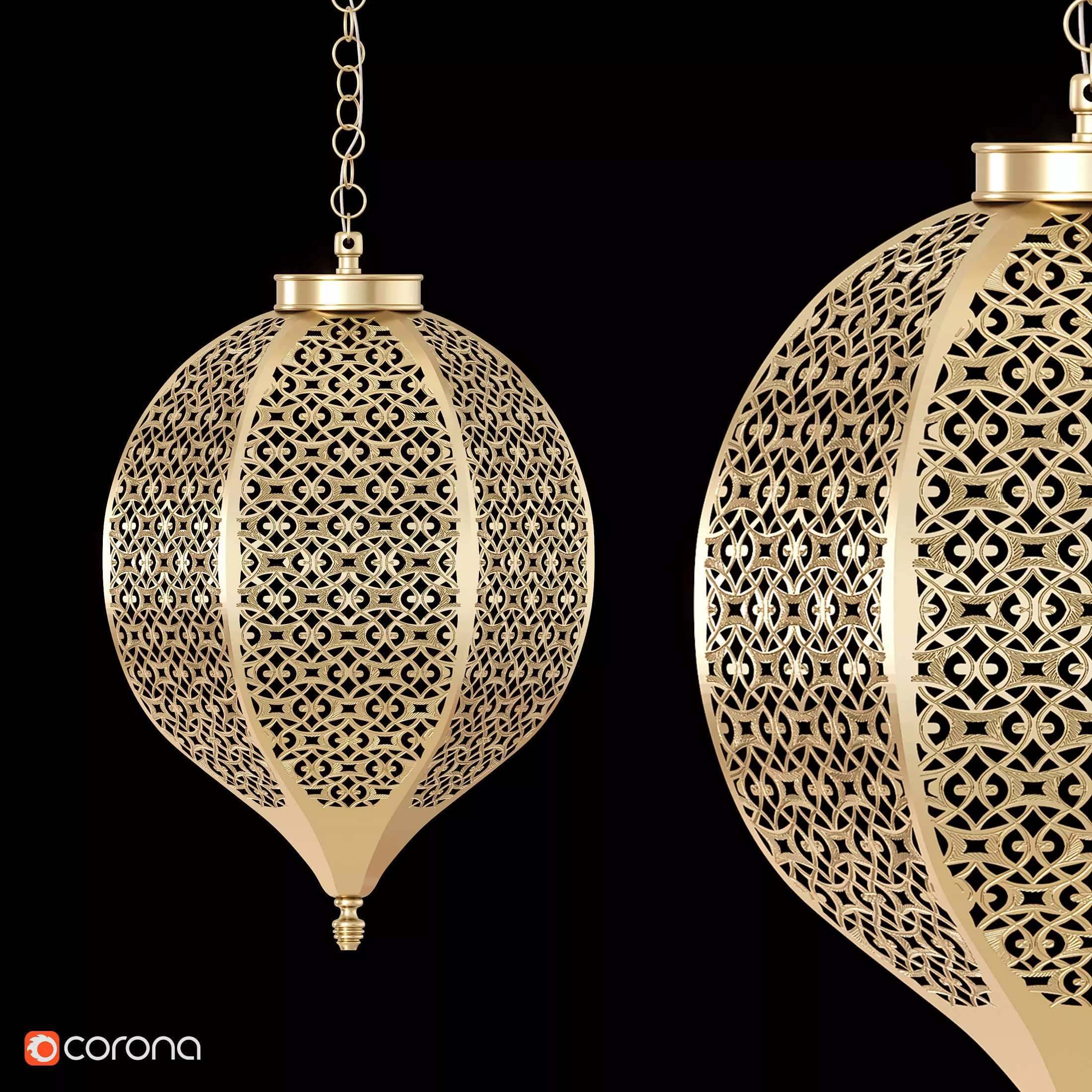 ORB CEILING LIGHT ML907 Low-poly 3D model_0