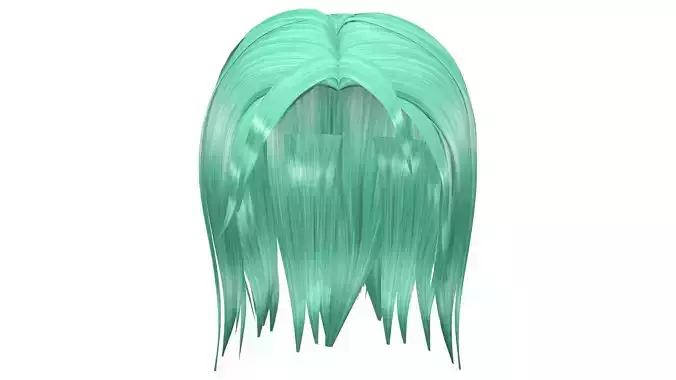 Female Teenager Green Hair