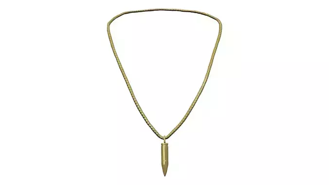 Male Female Bullet Pendant Necklace Low-poly 3D model Male Female Bullet Pendant Necklace Low-poly 3D model