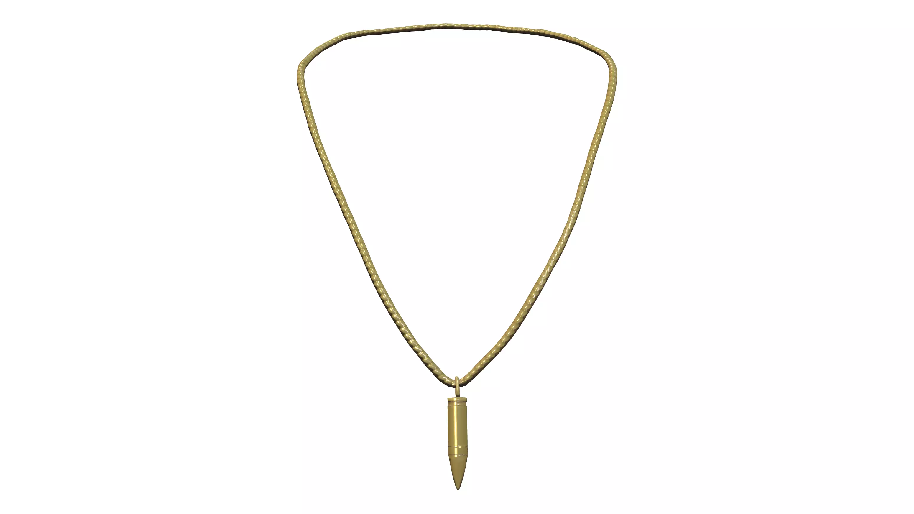 Male Female Bullet Pendant Necklace Low-poly 3D model_0
