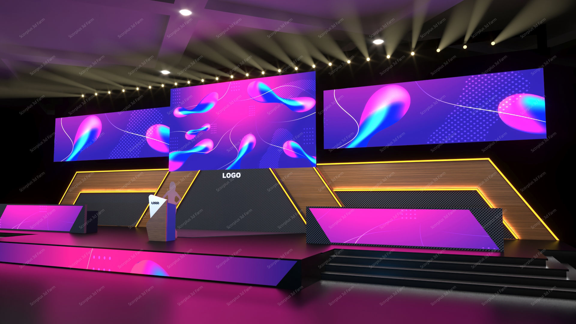 Virtual Stage 3D model_1