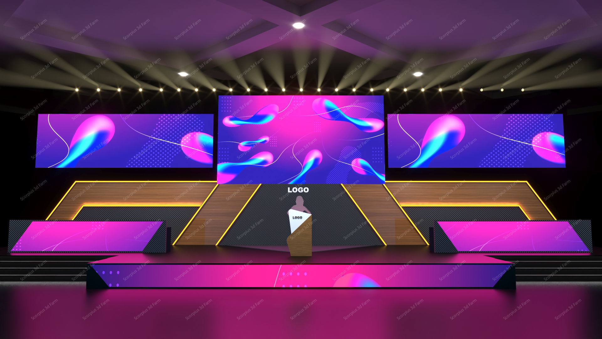 Virtual Stage 3D model_2