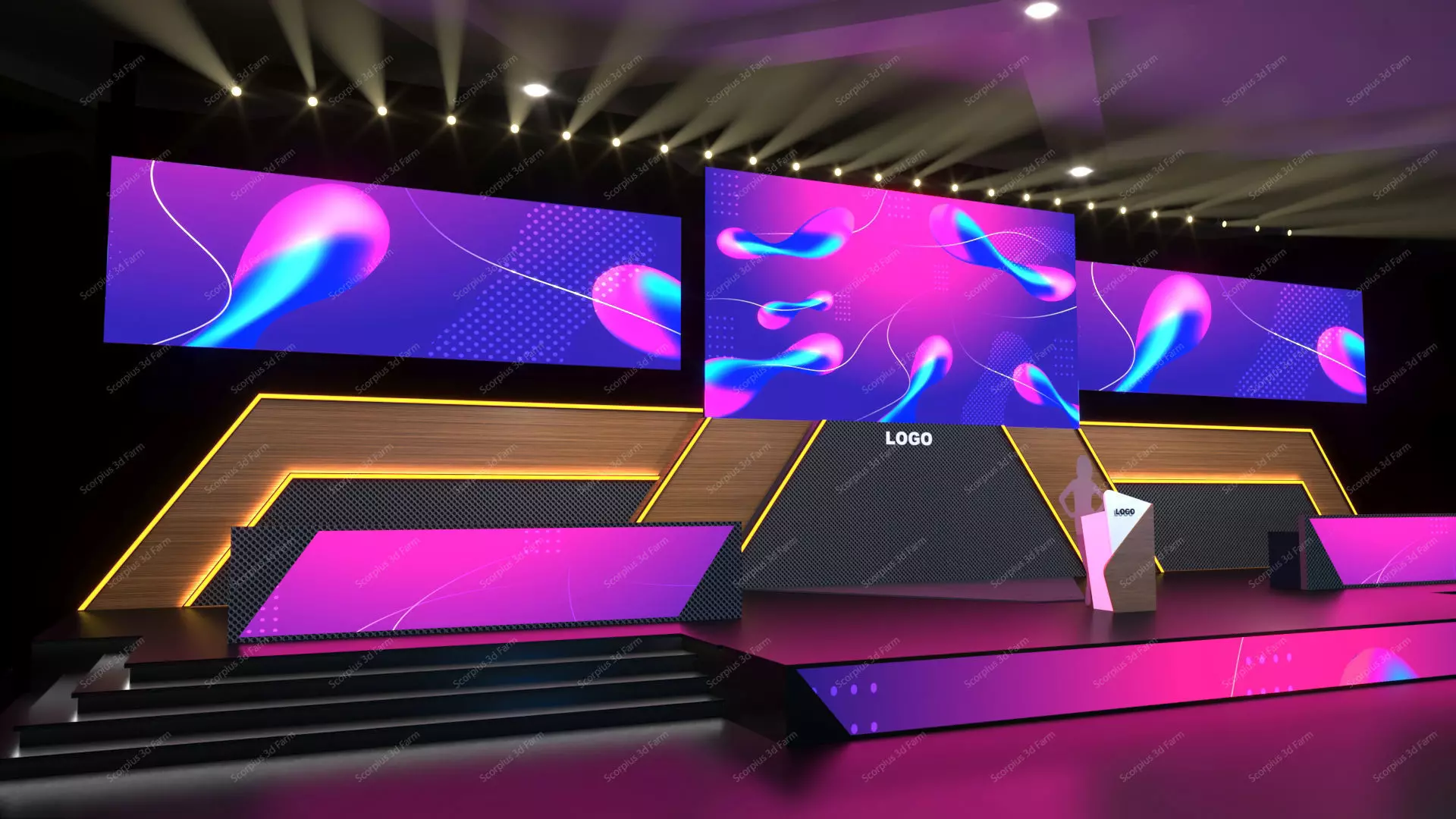 Virtual Stage 3D model_0