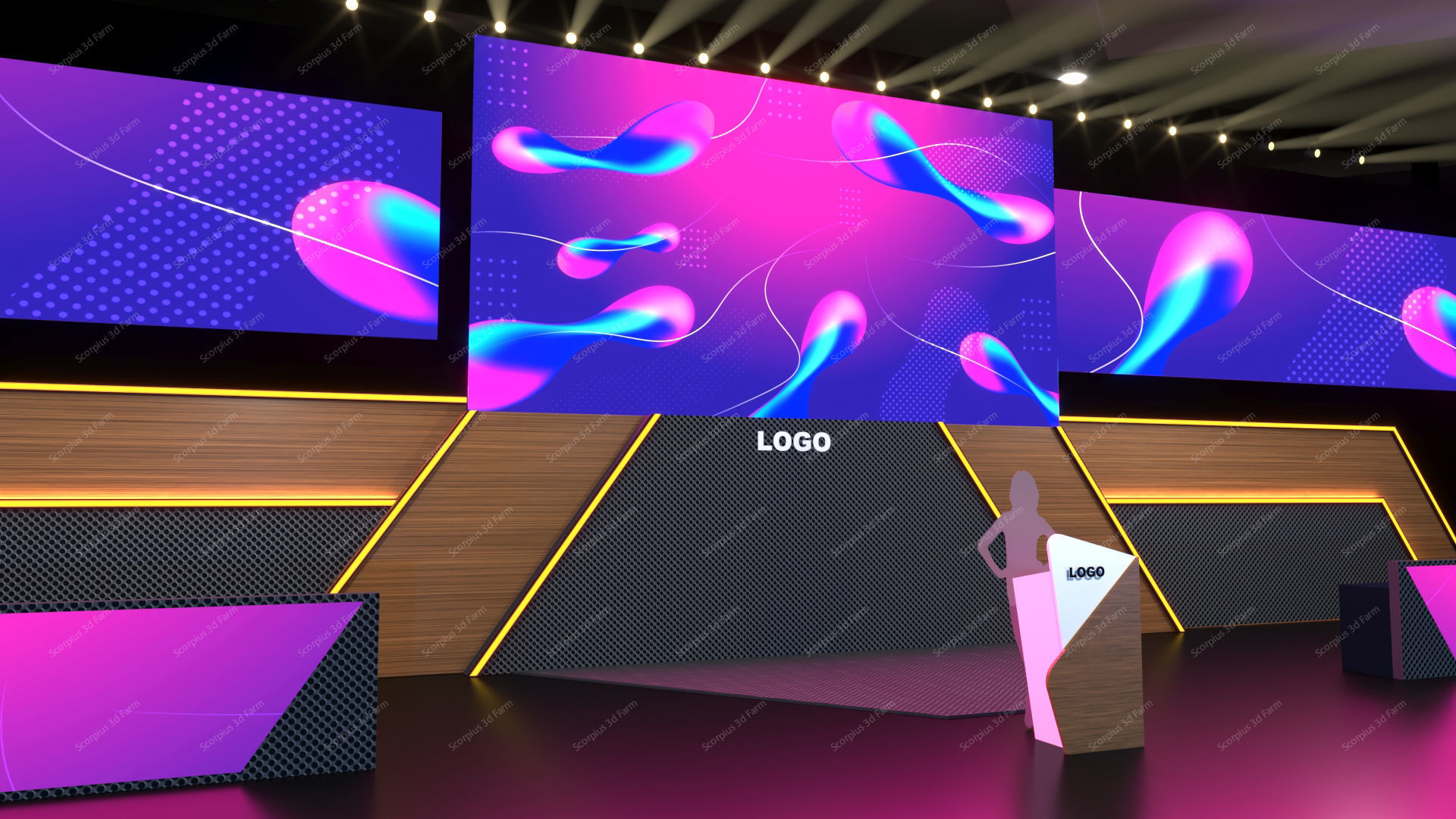 Virtual Stage 3D model_3