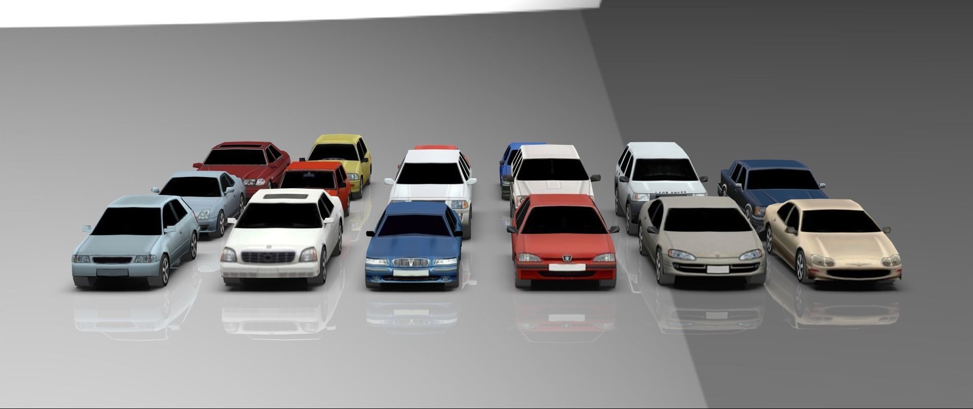 Low-Poly cars Low-poly 3D model_2