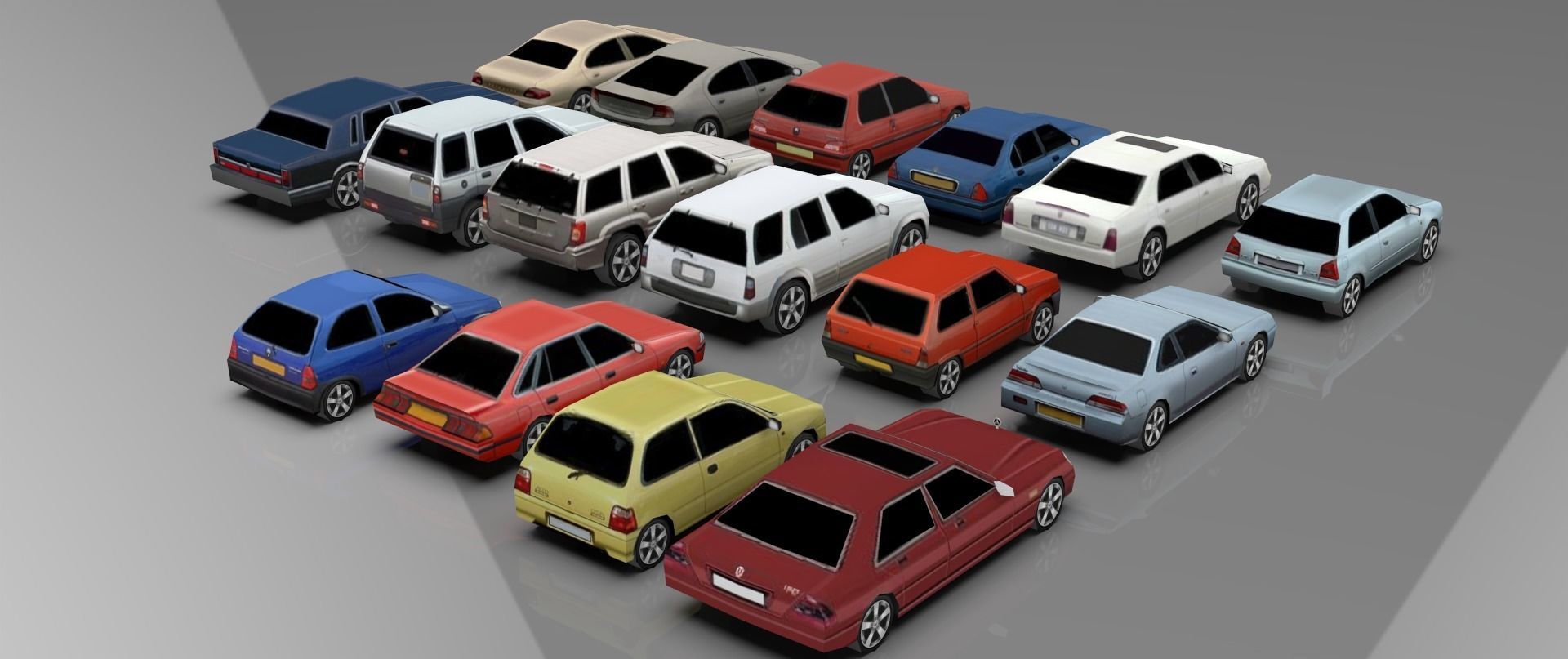 Low-Poly cars Low-poly 3D model_5
