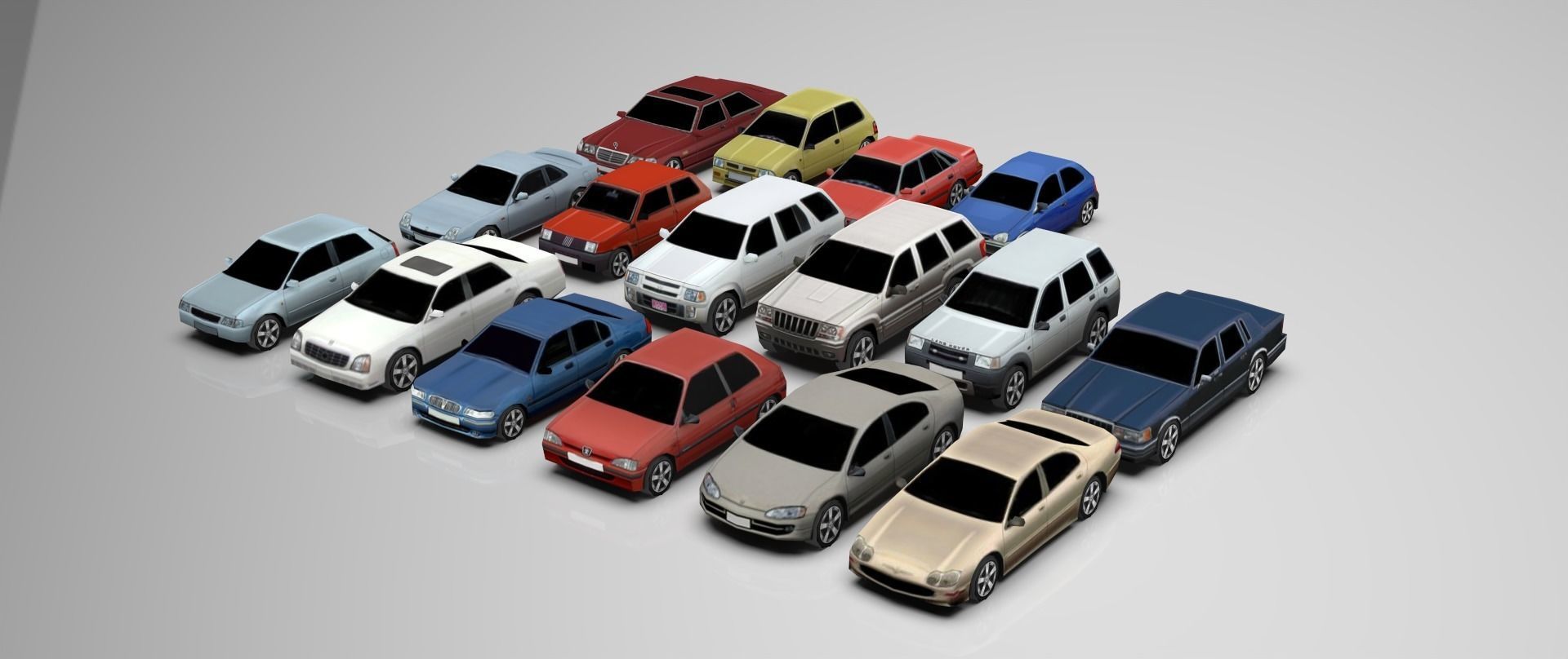 Low-Poly cars Low-poly 3D model_1