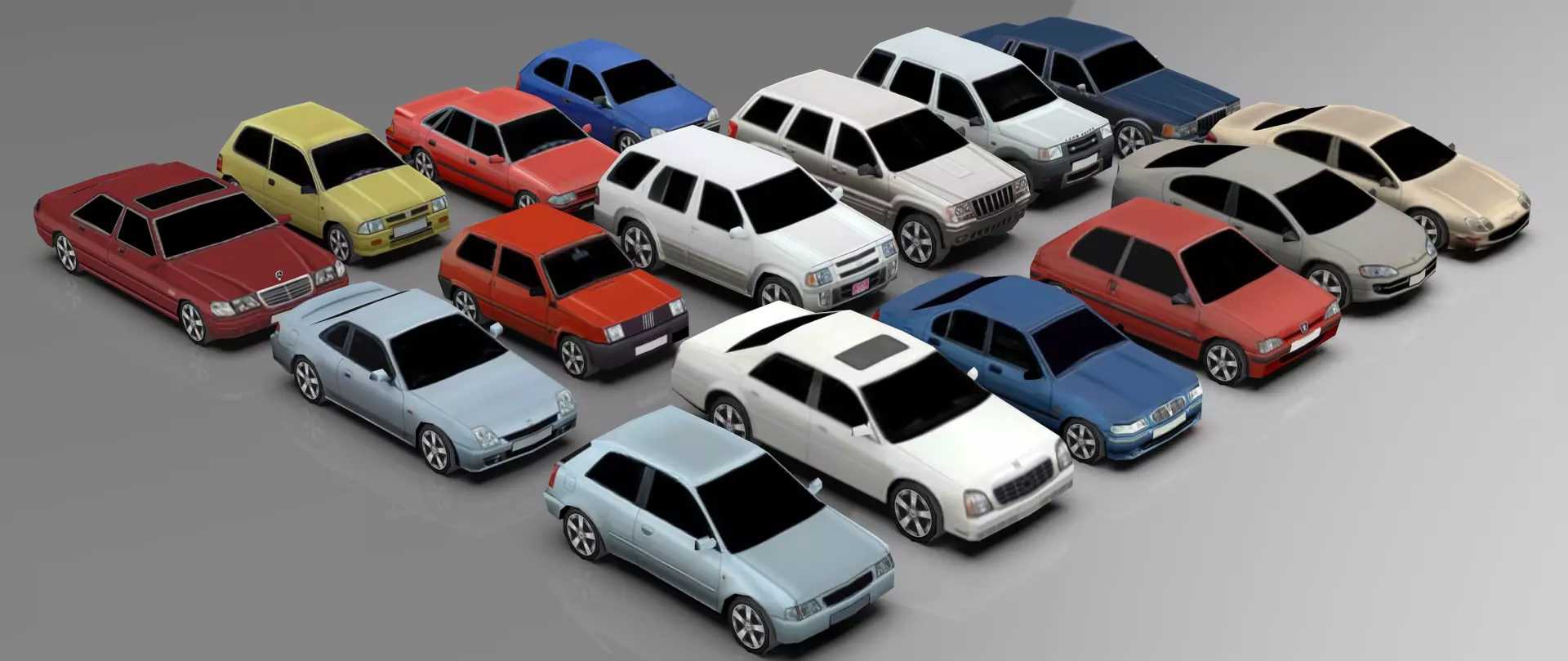 Low-Poly cars Low-poly 3D model_0