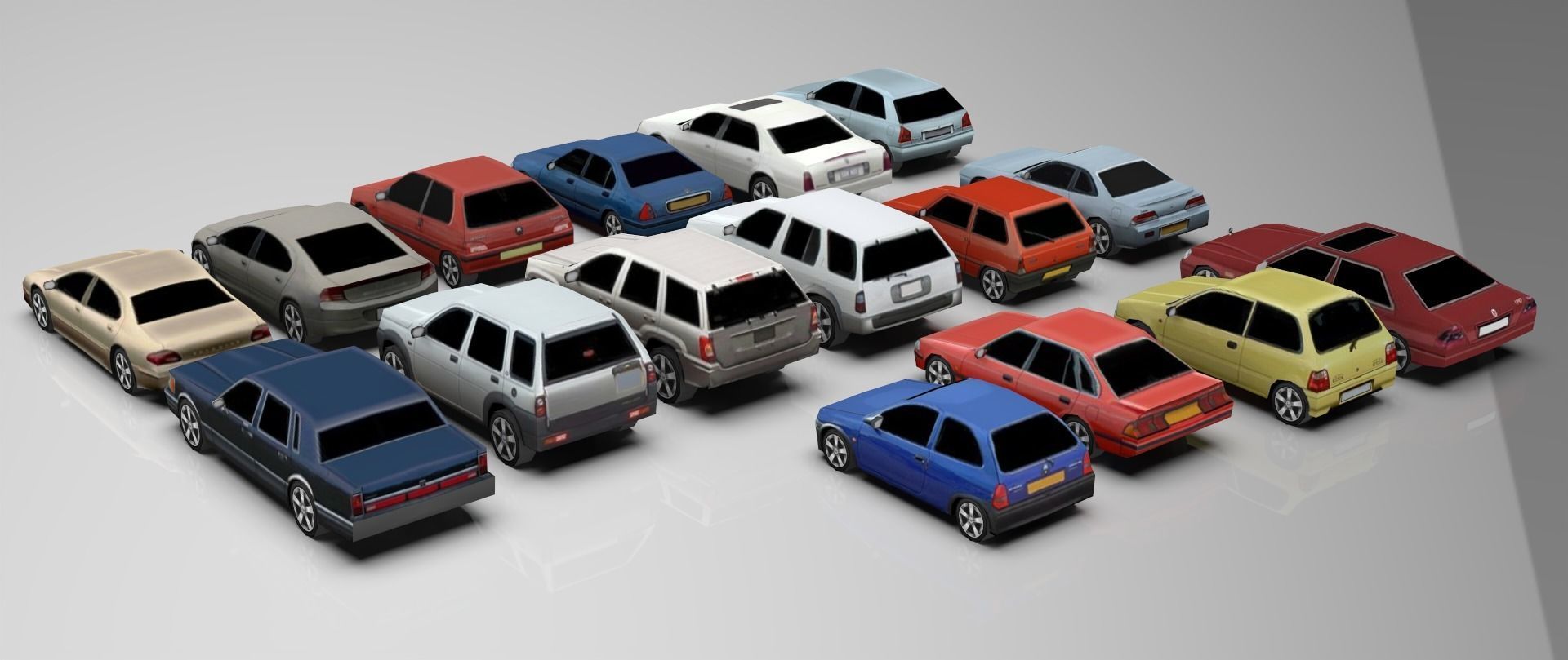 Low-Poly cars Low-poly 3D model_6