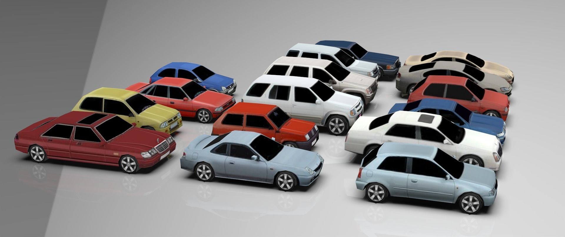 Low-Poly cars Low-poly 3D model_4