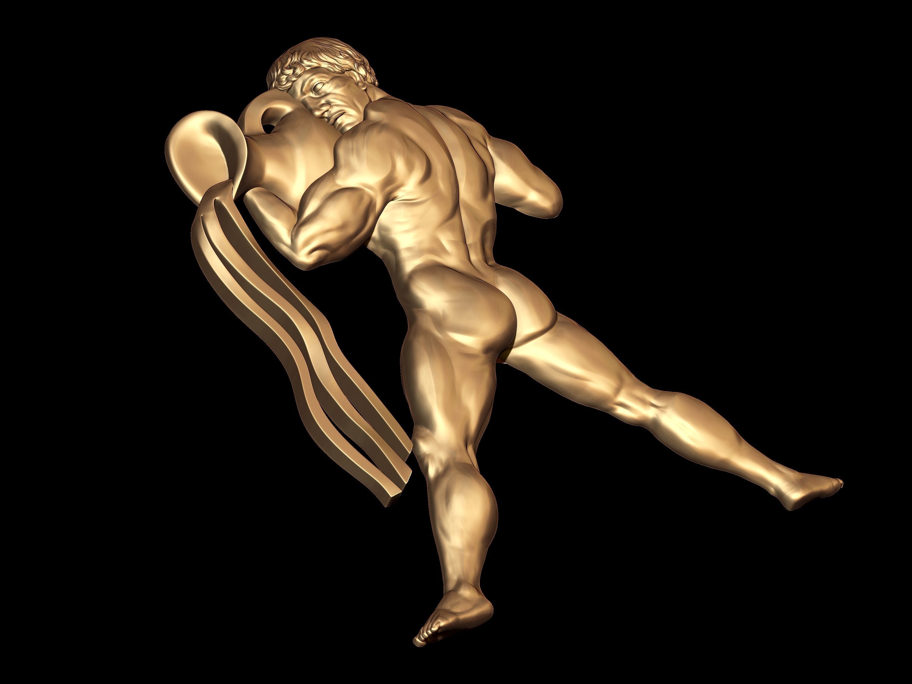 Aquarius zodiac sign sc05 3D print model_2