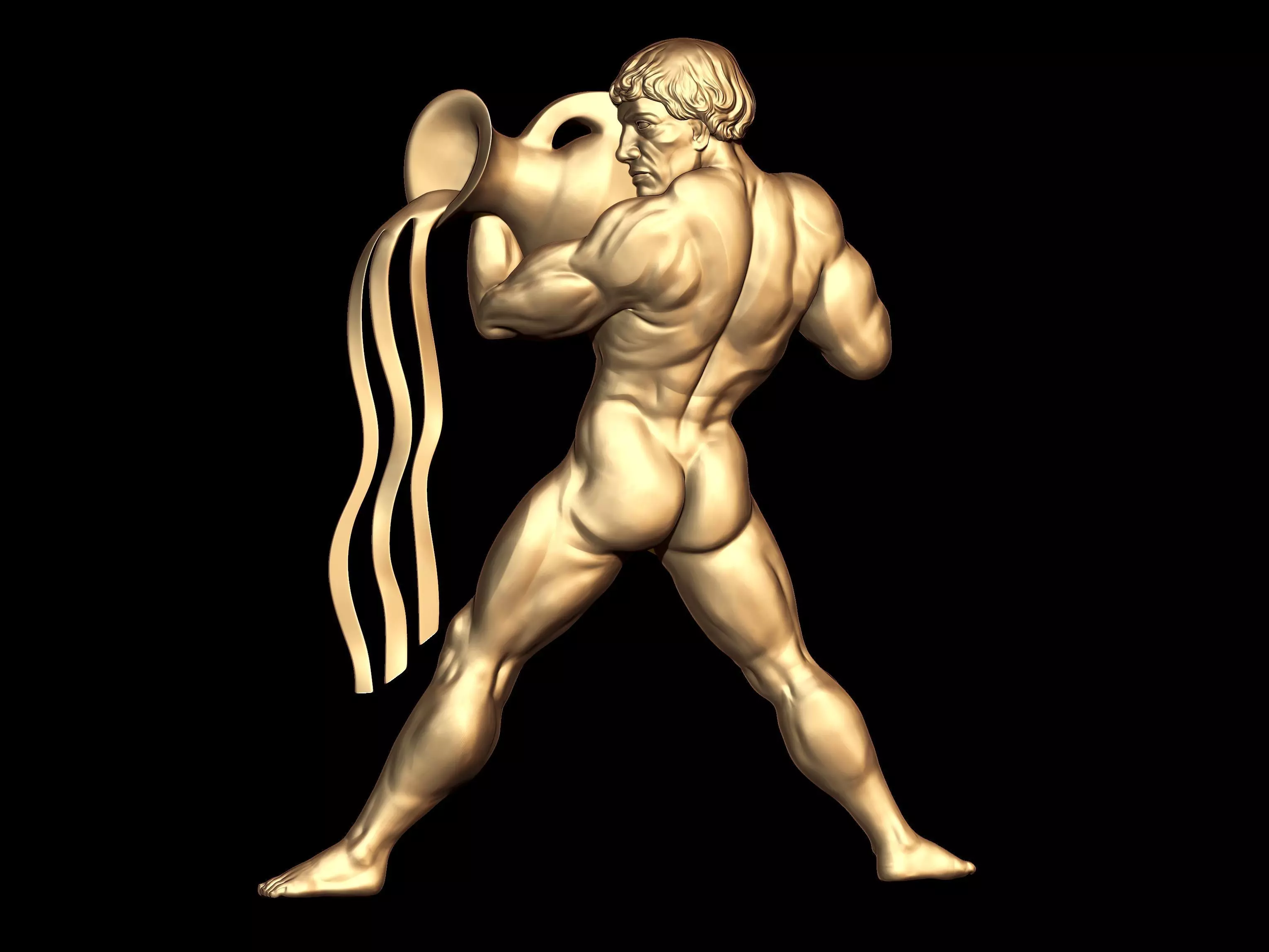 Aquarius zodiac sign sc05 3D print model_0