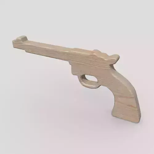 Wooden Toy Gun 3 Low-poly 3D model