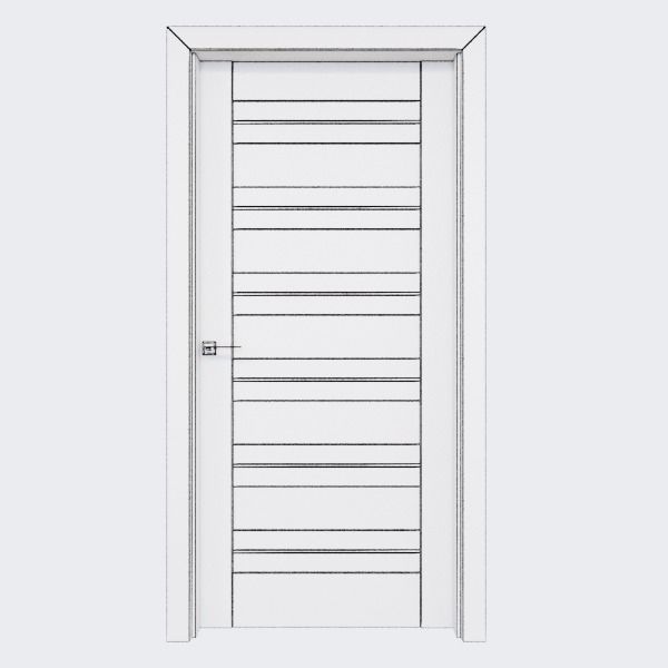 Doors modern set of 4  3D model_5