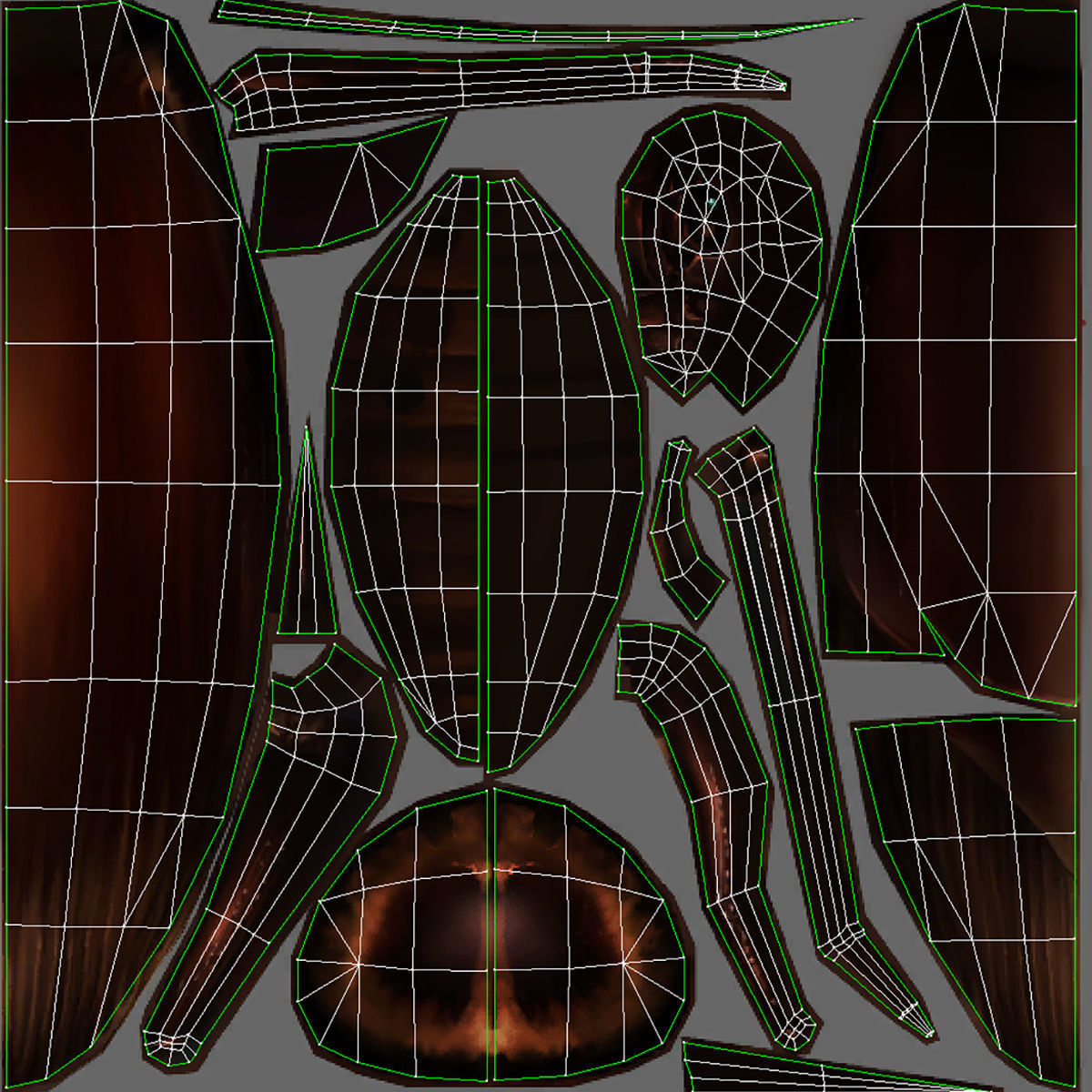 animated cockroach Low-poly 3D model_9