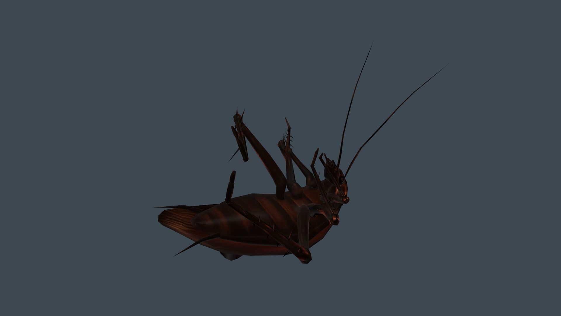animated cockroach Low-poly 3D model_7